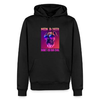 Hunde Spruch Boxer Design für Hundeliebhaber - Männer Premium Bio Hoodie - Schwarz - Vorne - Nico (187cm)