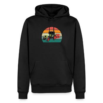 Bauer Bäuerin Traktor Stall Bauernhoftier Landwirt - Männer Premium Bio Hoodie - Schwarz - Vorne - Nico (187cm)