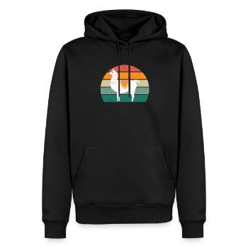 Llamas Alpaca Alpacas Lamamama Lamapapa Lama Lama - Men’s Premium Organic Hoodie - black - Front - Nico (187cm)