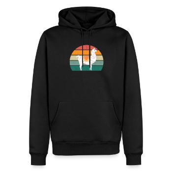 Llamas Alpaca Alpacas Lamamama Lamapapa Lama Lama - Men’s Premium Organic Hoodie - black - Front - Nico (187cm)