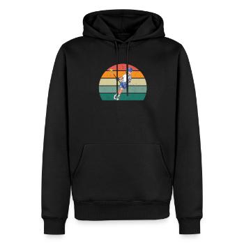 Lacrosse Lacrosse Racket Goal Throwing Lacrosse - Men’s Premium Organic Hoodie - black - Front - Nico (187cm)