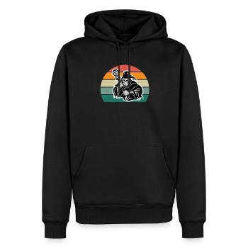 Lacrosse Lacrosse Racket Goal Throwing Lacrosse - Men’s Premium Organic Hoodie - black - Front - Nico (187cm)