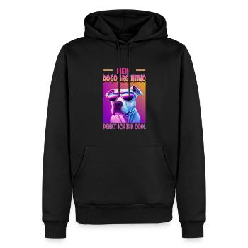 Hunde Spruch Dogo Argentino Design für - Männer Premium Bio Hoodie - Schwarz - Vorne - Nico (187cm)