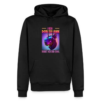 Hunde Spruch Doberman Design für Hundeliebhaber - Männer Premium Bio Hoodie - Schwarz - Vorne - Nico (187cm)
