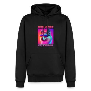Hunde Spruch Huskie Design für Hundeliebhaber - Männer Premium Bio Hoodie - Schwarz - Vorne - Nico (187cm)