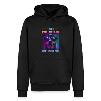 Hunde Spruch Rottweiler Design für Hundeliebhaber - Männer Premium Bio Hoodie - Schwarz - Vorne - Nico (187cm)