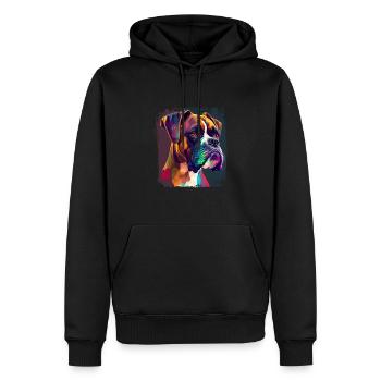 Dog Saying Boxer Design pour les amoureux des chiens - Sweat à capuche Premium bio Homme - noir - Devant - Nico (187cm)