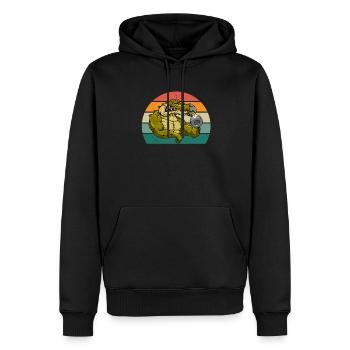 Alligator Alligators Reptiles Kayman Crocodile - Men’s Premium Organic Hoodie - black - Front - Nico (187cm)