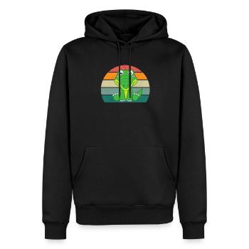 Alligator Alligators Reptiles Kayman Crocodile - Men’s Premium Organic Hoodie - black - Front - Nico (187cm)