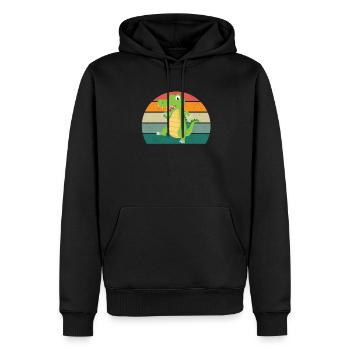 Alligator Alligators Reptiles Kayman Crocodile - Men’s Premium Organic Hoodie - black - Front - Nico (187cm)