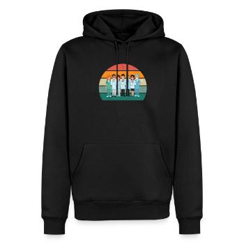 Healing Help Healing Health Nurse - Men’s Premium Organic Hoodie - black - Front - Nico (187cm)