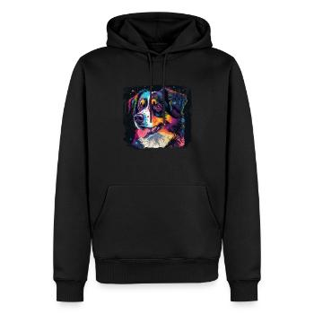 Chiens Berger australien amoureux des chiens Aussie - Sweat à capuche Premium bio Homme - noir - Devant - Nico (187cm)