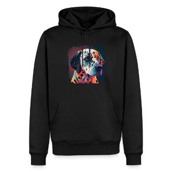 Hunde Spruch Dalmatiner Design für Hundeliebhaber - Männer Premium Bio Hoodie - Schwarz - Vorne - Nico (187cm)