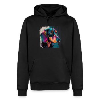 Hunde Spruch Dachshund Design für Hundeliebhaber - Männer Premium Bio Hoodie - Schwarz - Vorne - Nico (187cm)