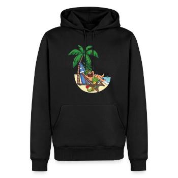 Journée de la Saint Patrick relaxante irlandaise - Sweat à capuche Premium bio Homme - noir - Devant - Nico (187cm)