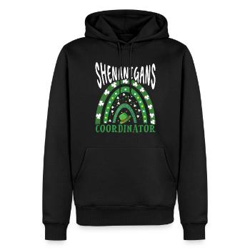 Shenanigans Coordinator Shamrock Saint Patricks - Männer Premium Bio Hoodie - Schwarz - Vorne - Nico (187cm)