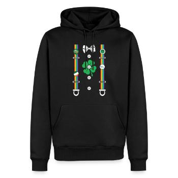 Irish Costume Paddy Shamrock Saint Patrick Day - Männer Premium Bio Hoodie - Schwarz - Vorne - Nico (187cm)