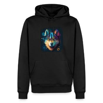 Hunde Spruch Huskie Design für Hundeliebhaber - Männer Premium Bio Hoodie - Schwarz - Vorne - Nico (187cm)