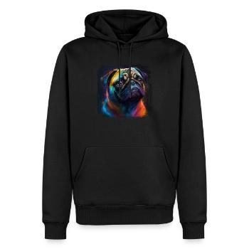Hunde Spruch Mops Design für Hundeliebhaber - Männer Premium Bio Hoodie - Schwarz - Vorne - Nico (187cm)