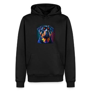 Hunde Spruch Rottweiler Design für Hundeliebhaber - Männer Premium Bio Hoodie - Schwarz - Vorne - Nico (187cm)