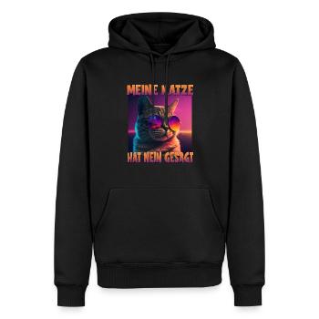 Katzenliebhaber Design Katzenmama Meine Katze hat - Männer Premium Bio Hoodie - Schwarz - Vorne - Nico (187cm)