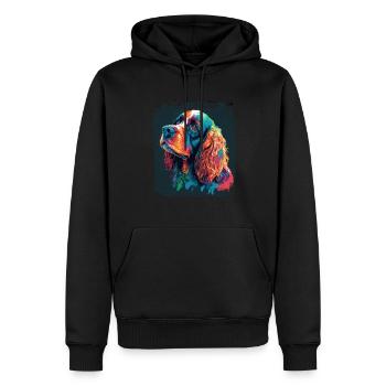 Dog saying Cocker Spaniel pour les amoureux des chiens - Sweat à capuche Premium bio Homme - noir - Devant - Nico (187cm)