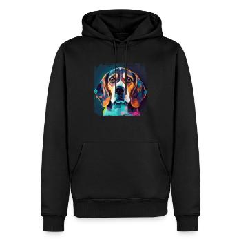 Dog Saying Beagle Design pour les amoureux des chiens - Sweat à capuche Premium bio Homme - noir - Devant - Nico (187cm)