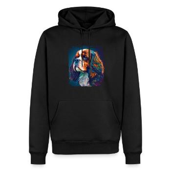 Dog saying Cavalier Spaniel for dog lovers - Men’s Premium Organic Hoodie - black - Front - Nico (187cm)