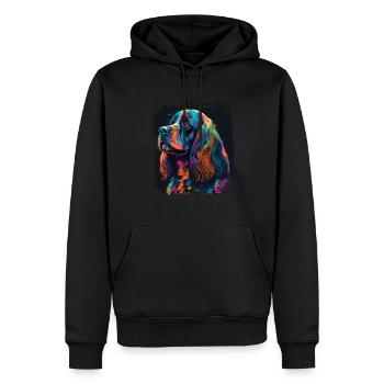 Dog saying Cocker Spaniel pour les amoureux des chiens - Sweat à capuche Premium bio Homme - noir - Devant - Nico (187cm)