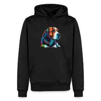 Dog Saying Beagle Design pour les amoureux des chiens - Sweat à capuche Premium bio Homme - noir - Devant - Nico (187cm)