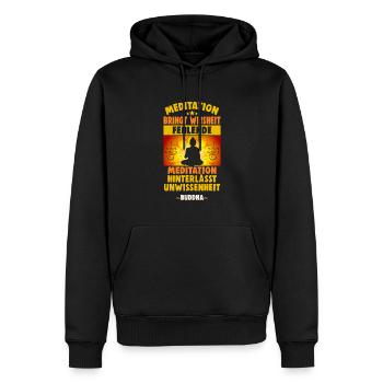 Buddhist Meditation Zen Buddha Buddhismus und Yoga - Männer Premium Bio Hoodie - Schwarz - Vorne - Nico (187cm)