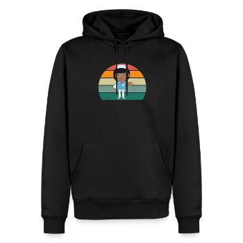 Healing Help Healing Health Nurse - Men’s Premium Organic Hoodie - black - Front - Nico (187cm)