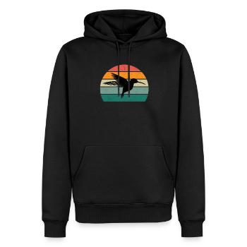 Colibris ailes rapides battant des ailes colibri - Sweat à capuche Premium bio Homme - noir - Devant - Nico (187cm)