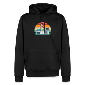 Kocher Chef Chef Kitchen Restaurant Bar Bistro - Men’s Premium Organic Hoodie - black - Front - Nico (187cm)