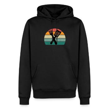Kocher Chef Chef Kitchen Restaurant Bar Bistro - Men’s Premium Organic Hoodie - black - Front - Nico (187cm)