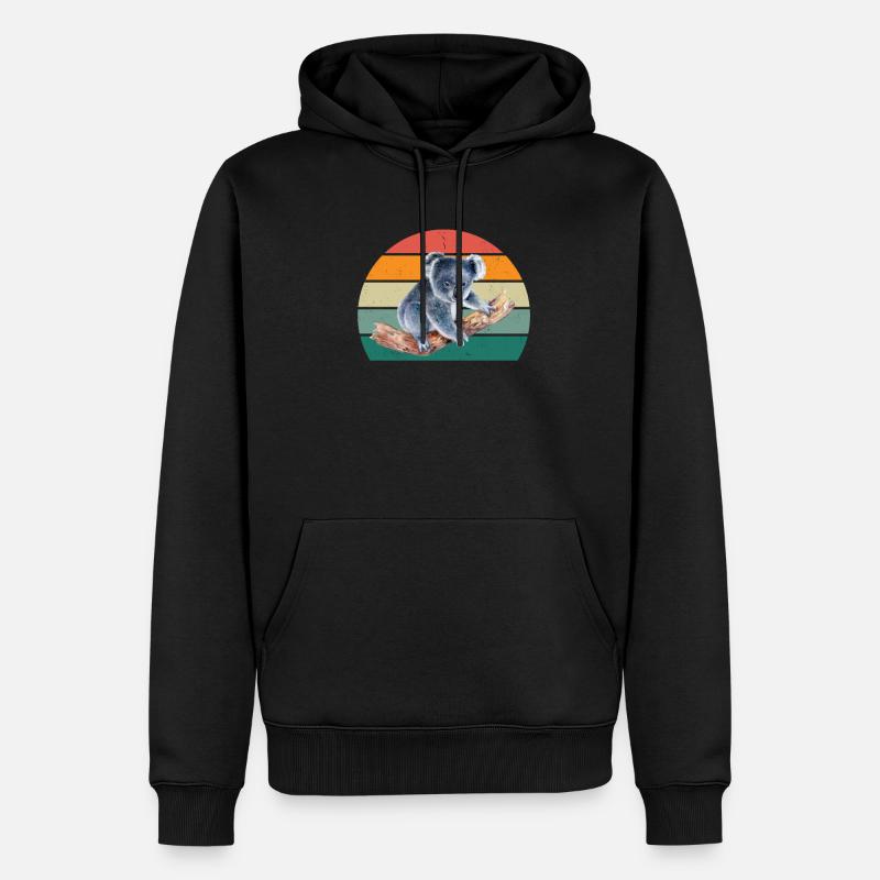 Koalas Koalabär Australien Beuteltier Beutel Koala - Männer Premium Bio Hoodie - Schwarz
