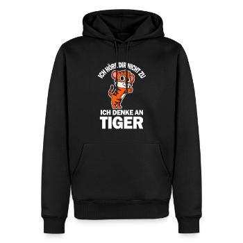 Dschungel Tier Geschenk Raubtier Lustiges Tiger - Männer Premium Bio Hoodie - Schwarz - Vorne - Nico (187cm)