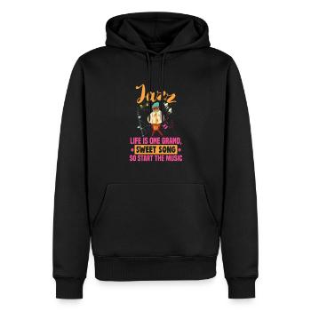 Jazz Musik Orchester Musiker - Männer Premium Bio Hoodie - Schwarz - Vorne - Nico (187cm)
