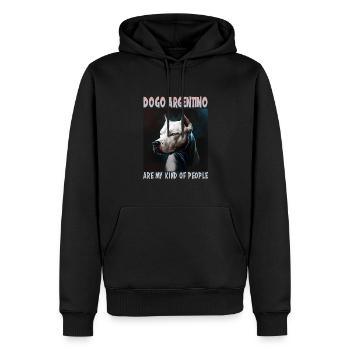 Dog Saying Dogo Argentino Design pour - Sweat à capuche Premium bio Homme - noir - Devant - Nico (187cm)