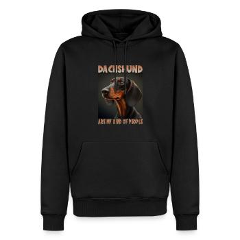 Hunde Spruch Dachshund Design für Hundeliebhaber - Männer Premium Bio Hoodie - Schwarz - Vorne - Nico (187cm)