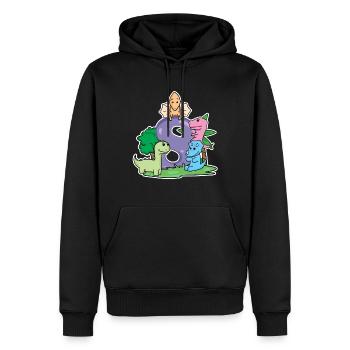 8 Jahre alt - 8. Geburtstag mit Tier Motiv - Männer Premium Bio Hoodie - Schwarz - Vorne - Nico (187cm)