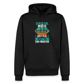Musiciens d’orchestre de musique classique - Sweat à capuche Premium bio Homme - noir - Devant - Nico (187cm)
