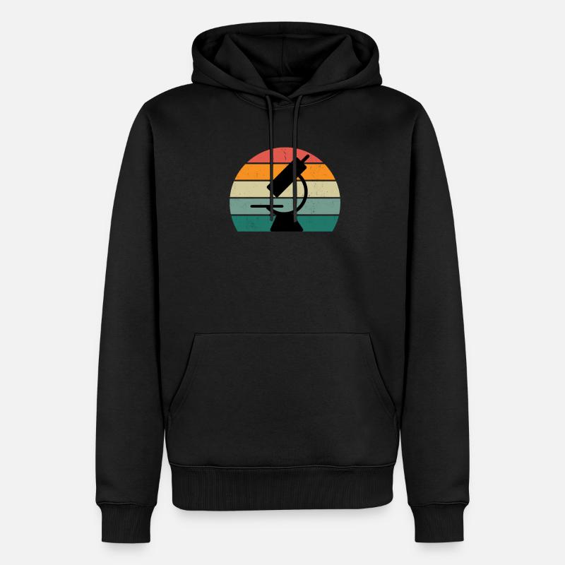 Microscope Tardian Slipper Microbiologie - Sweat à capuche Premium bio Homme - noir