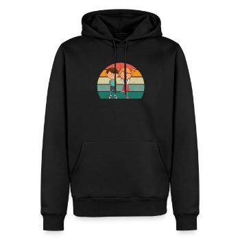 Children Kindergarten Play Young Girls Child - Men’s Premium Organic Hoodie - black - Front - Nico (187cm)