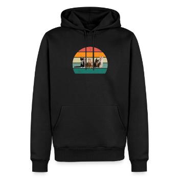 Cat Kätzchen Katzenmama Katzenpapa Frauchen Katze - Männer Premium Bio Hoodie - Schwarz - Vorne - Nico (187cm)