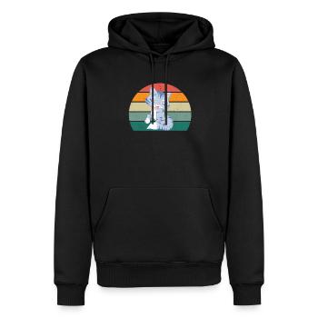 Cat Kätzchen Katzenmama Katzenpapa Frauchen Katze - Männer Premium Bio Hoodie - Schwarz - Vorne - Nico (187cm)