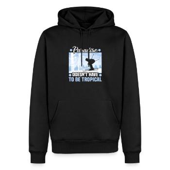 Skifahrer Paradise doesn't have to be tropical Ski - Männer Premium Bio Hoodie - Schwarz - Vorne - Nico (187cm)