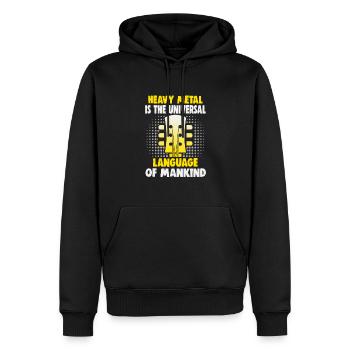 Heavy Metal Musiker in einer Band Hard Rock Musik - Männer Premium Bio Hoodie - Schwarz - Vorne - Nico (187cm)