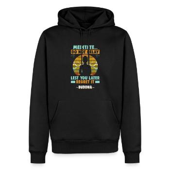 Buddhist Meditation Zen Buddha Buddhismus und Yoga - Männer Premium Bio Hoodie - Schwarz - Vorne - Nico (187cm)