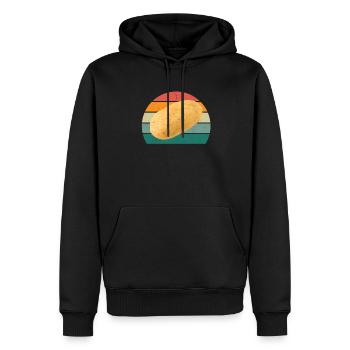 Pommes de terre Français frites Pommes de terre - Sweat à capuche Premium bio Homme - noir - Devant - Nico (187cm)